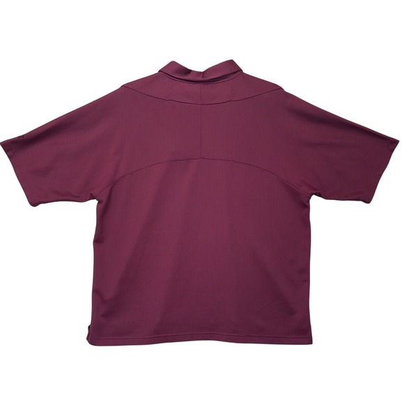Starter Texas A&M Aggies Polo Shirt Mens XL Maroon Short Sleeve Textured Logo - Picture 2 of 16